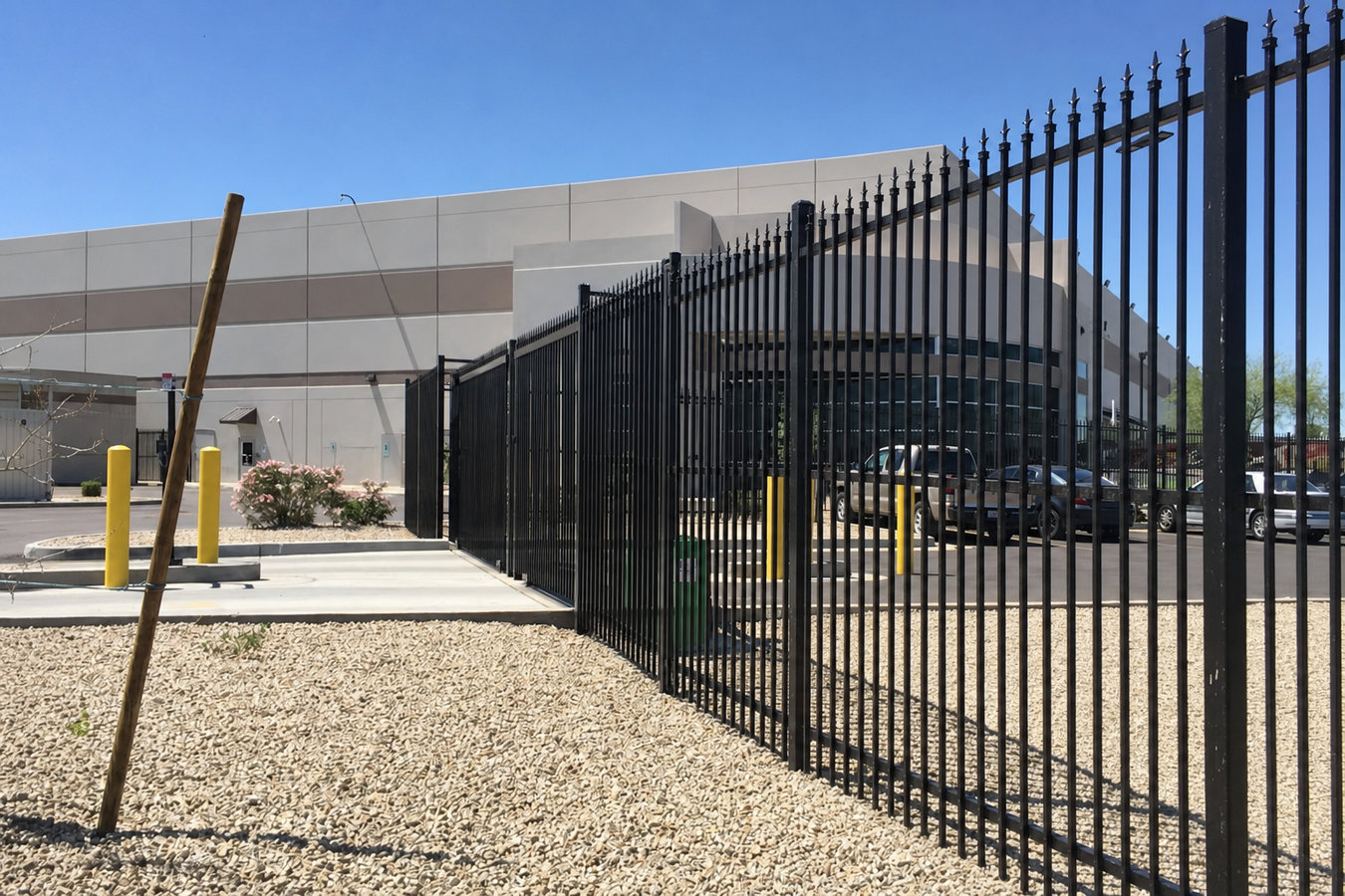 Commercial fence installation